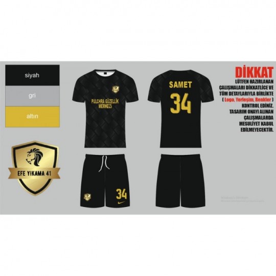 İNTERLOK KUMAŞ FORMA -SİYAH ALTIN