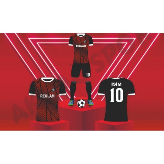 DİJİTAL BASKILI FORMA-BORDO SİYAH