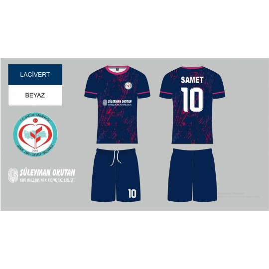 İNTERLOK KUMAŞ FORMA -LACİVERT BEYAZ